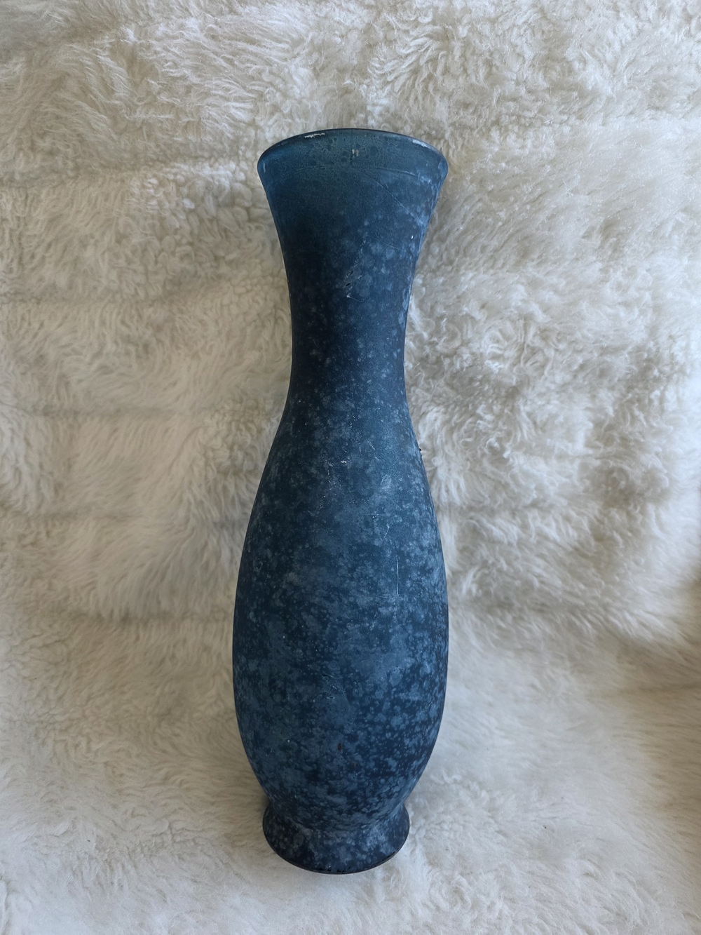 Textured Blue Decorative Table Vase